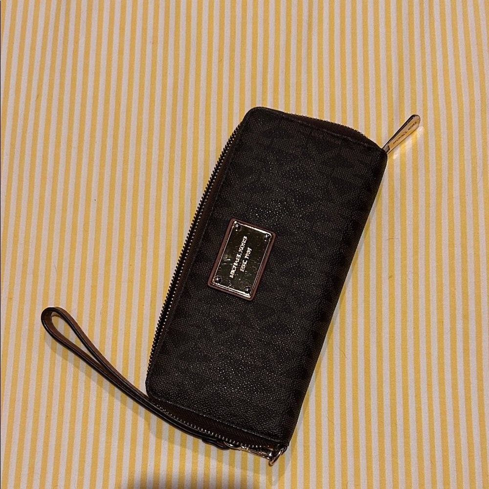 Michael Kors Brown and Tan Wallet